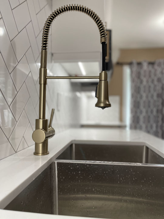 kitchen golden faucets